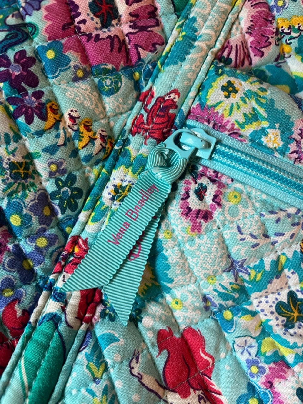 Vera Bradley Disney Ariel Little Mermaid Quilted Tote Bag - Picture 8 of 10
